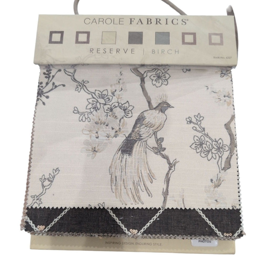 SOLD Carole Fabrics Home Fabric Sample Book Reserve Birch Crafting Sewing